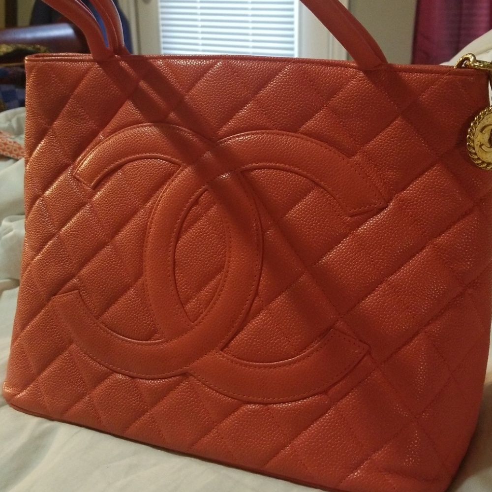 Chanel quilted medallion tote